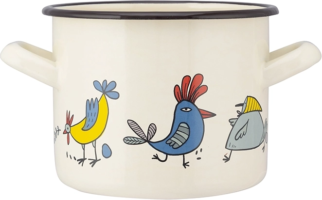 Oală 1,5 l Kurki (motiv ciuperci) 14 cm