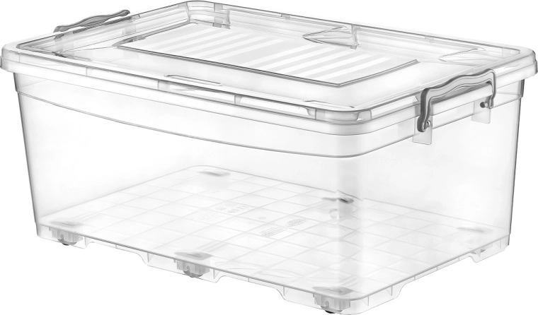 Cutie de depozitare cu roți 40 l transparentă MULTI BOX