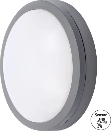 Corp de iluminat LED exterior Solight cu senzor Siena, gri, 20 W, 1500 lm, 4000 K, IP54