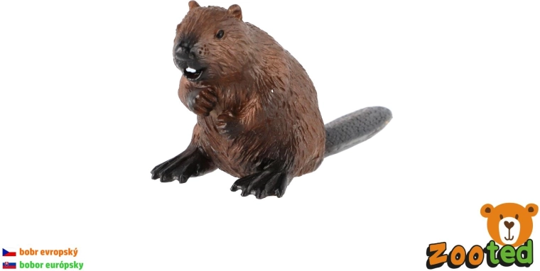 Castor european – figurină din plastic 9 cm - 1 bucată