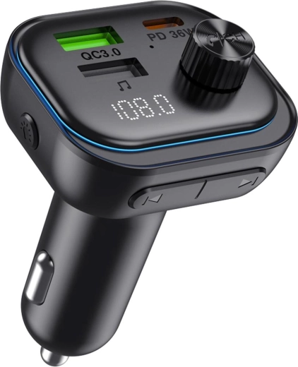 Transmițător FM Bluetooth Sencor pentru mașină, cu încărcare rapidă PD și QC 3.0