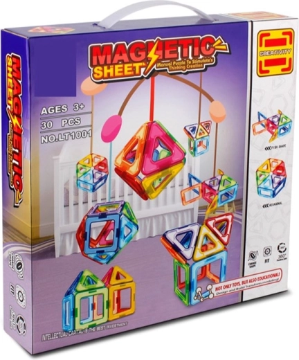 Set de construcție magnetică Magnetic Sheet 30 piese