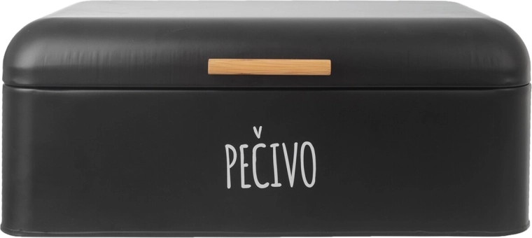 Cutie pentru pâine Black cu capac din bambus