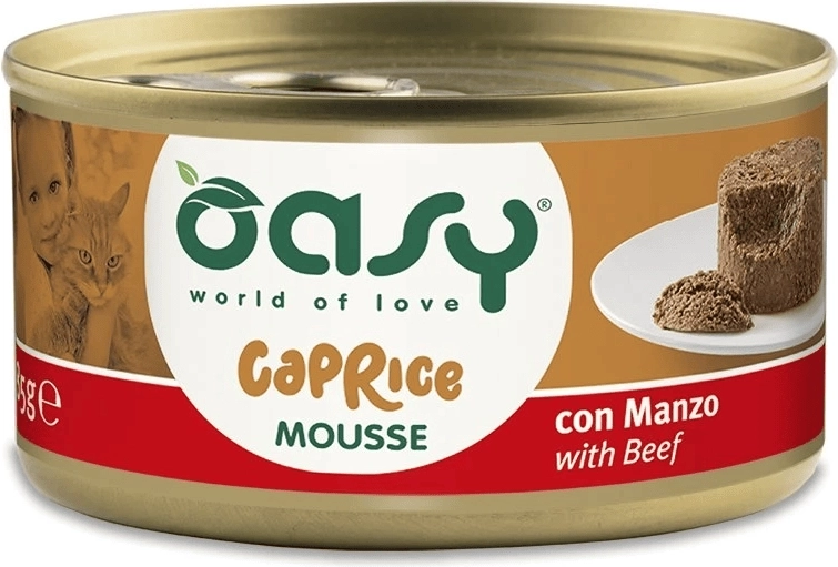 Oasy Caprice mousse cu vită pentru pisici 85 g