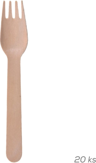 Furculiță din lemn Nature 15,5 cm (20 buc)
