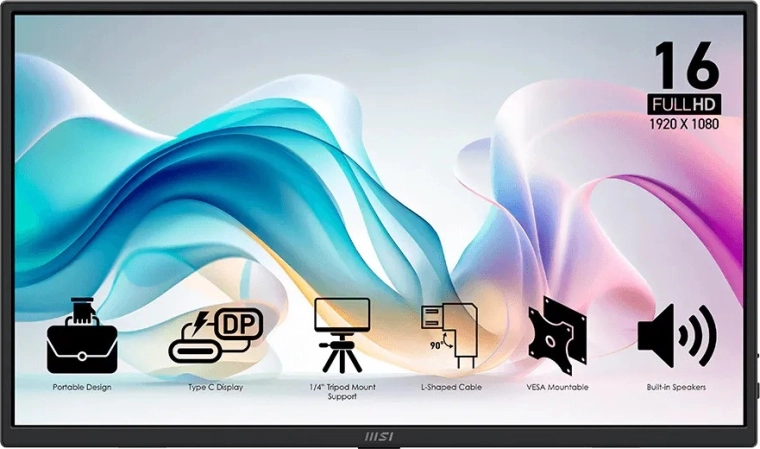 MSI PRO MP165 E6 monitor portabil 15,6" Full HD IPS