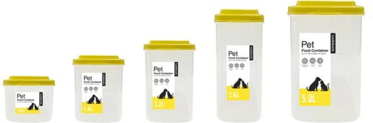 Set de recipiente etanșe pentru granule LOCK PET, 5 buc.