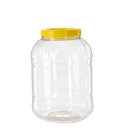 Container din plastic 5 l cu pereți transparenți și capac cu filet