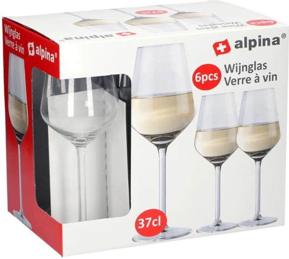 Pahare Alpina pentru vin alb 370 ml (6 buc.)