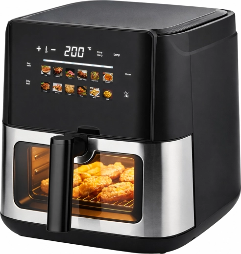 Friteuză cu aer cald (air fryer) 8 l, 1700 W, cu 12 programe