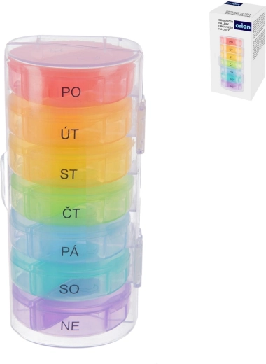 Organizator săptămânal pentru medicamente cu husă, 2 compartimente pe zi (CZ)