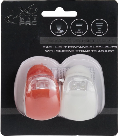 Lumină LED din silicon cu 3 moduri (roșu și alb) – set de 2 bucăți