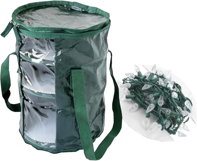 Organizator pentru luminițe de Crăciun verde 23 × 30 cm