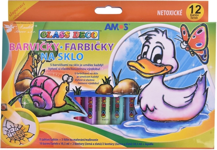 Vopsele pentru sticlă, set 12 buc. (10,5 ml)