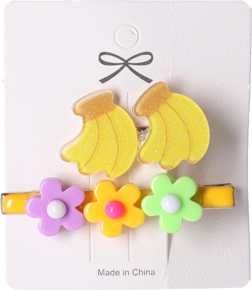 Set de 2 agrafe de păr - banană