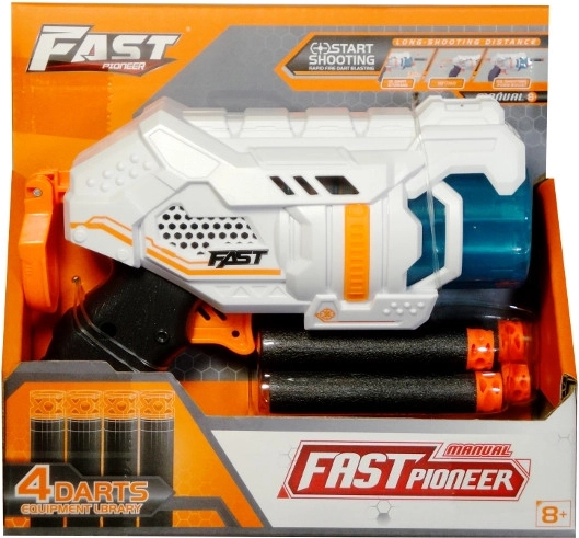 Pistolă din plastic cu gloanțe din spumă pentru copii