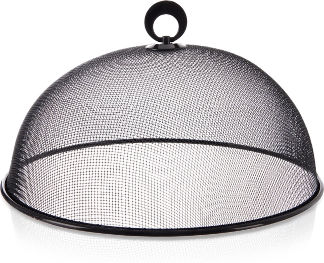 Capac alimentar din plasă metalică, negru, 30 cm