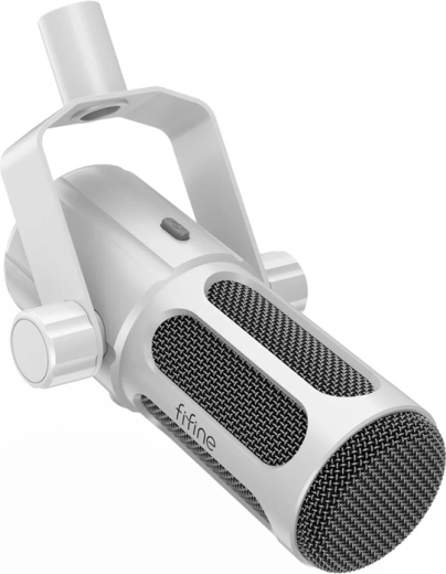 Fifine Tank6 microfon dinamic USB/XLR alb