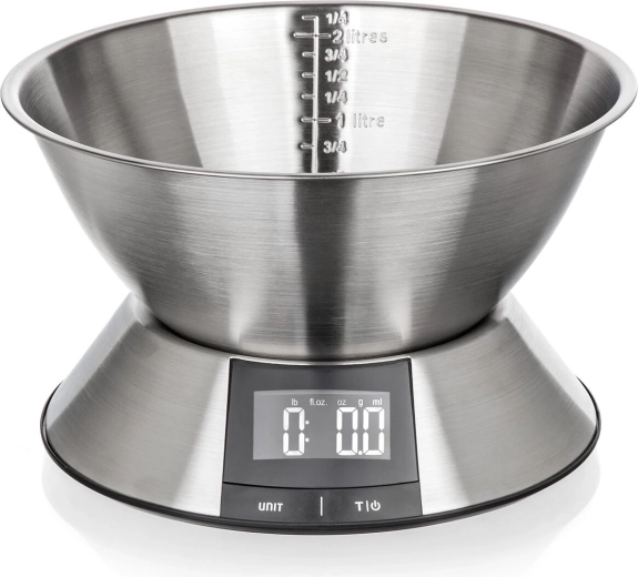 Cântar de bucătărie digital cu bol din inox 5 kg