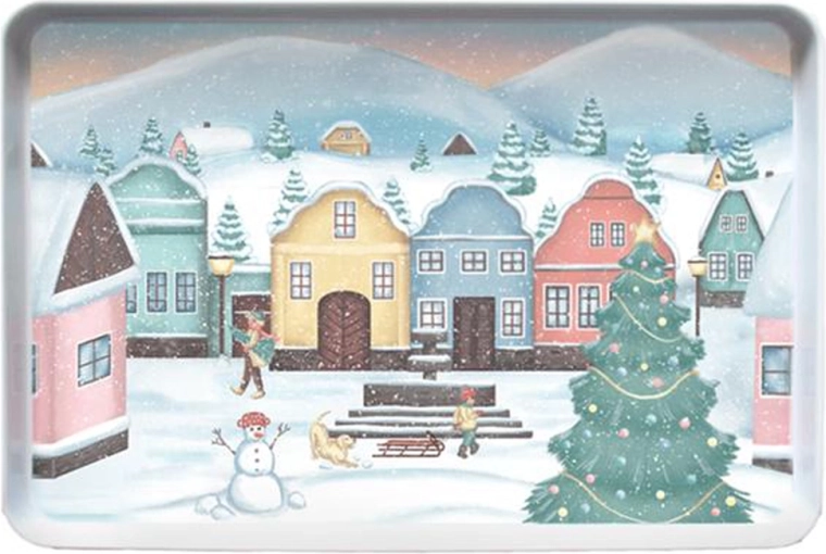 Tavă de servire din melamină Căsuța de iarnă 40 × 27 cm