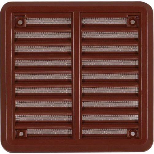 Grilaj de ventilație cu plasă 150 × 150 mm maro