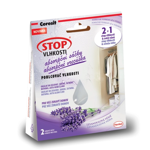 Ceresit Stop umiditate punguțe absorbante relax lavandă 2×50 g