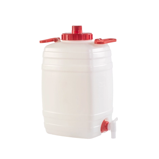 Butoi din plastic 25 l cu capac, mâner și aerisire