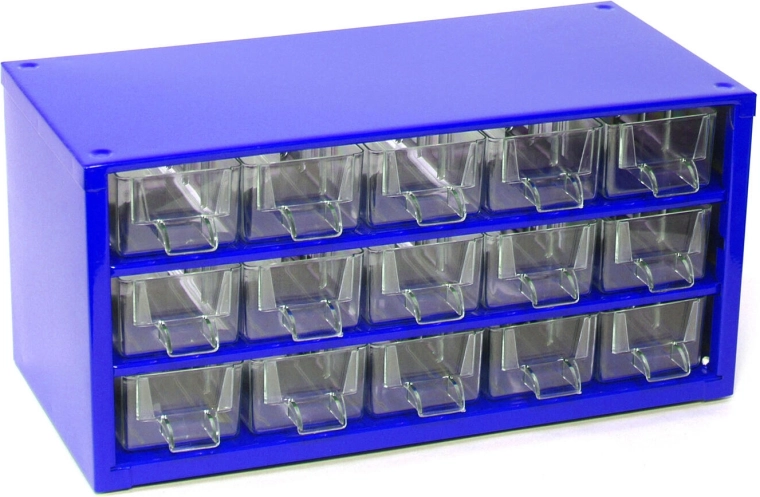 Dulap metalic de depozitare cu 15 sertare mici 30,5 × 15 × 15,5 cm TOKOZ