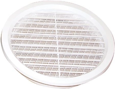 Grilă de ventilație din plastic cu plasă, diametru 125 mm – Albă