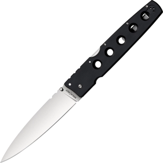Cold Steel Hold Out 6 – cuțit de buzunar cu lamă netedă, negru, G10