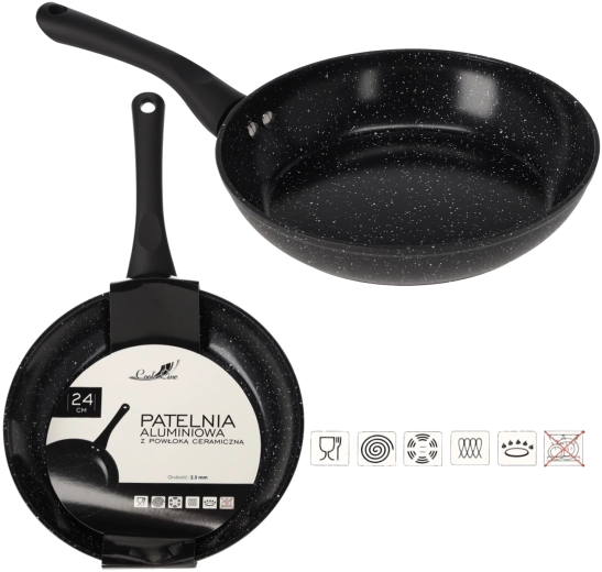 Tigaie din aluminiu 24 cm cu strat ceramic pentru inducție