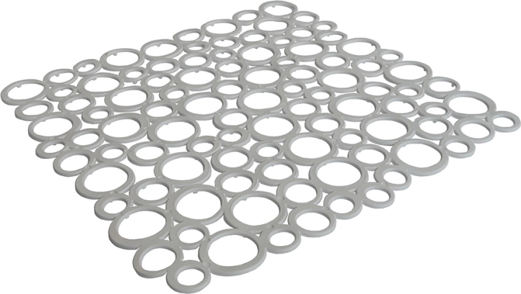 Grilă albă moale de protecție pentru chiuvetă 29 × 29 cm