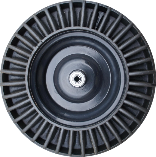 Roată cu cauciuc plin și rulment pentru roabă de construcții 390 mm