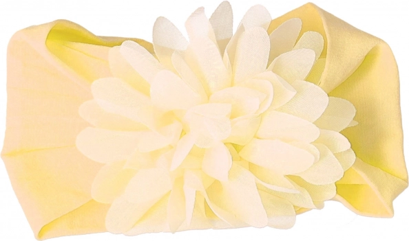 Bentiță pentru copii cu floare - ecru, lată