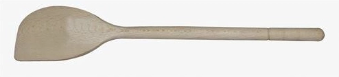 Lingură ovală de lemn cu colț 35 cm