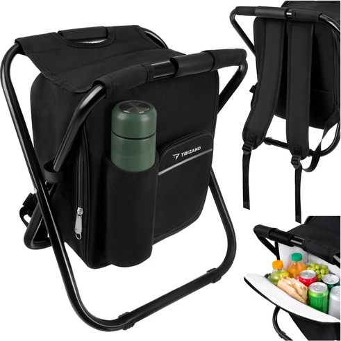 Rucsac frigorific pliabil cu scăunel TRIZAND 3‑în‑1, capacitate de încărcare 150 kg