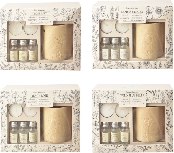 Lampă aromatică din ceramică – set 6 buc. (mix 4 modele)