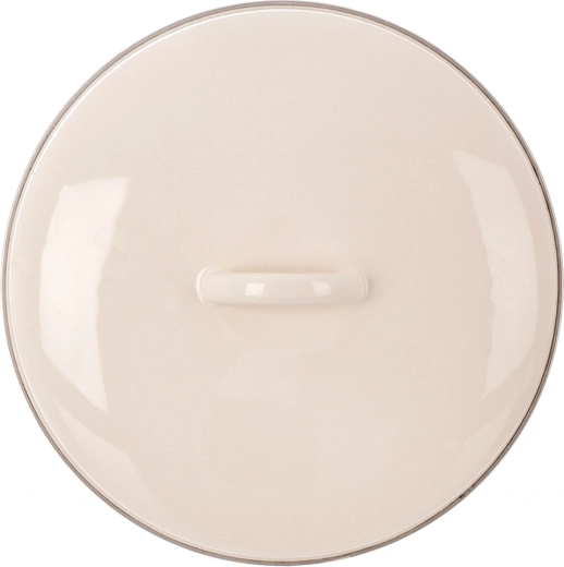 Capac emailat crem 26,5 cm
