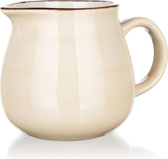 Lapteieră ceramică 350 ml crem PALAS