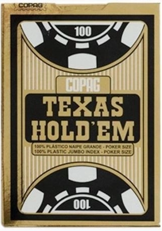 Cărți de poker Texas Jumbo negre