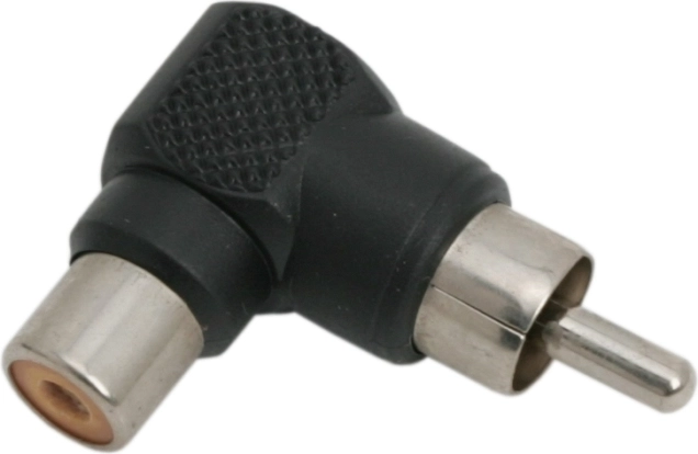 Adaptor RCA la 90° negru