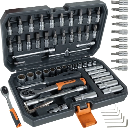 Set de scule Bigstren în valiză, 56 piese, 1/4"
