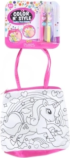 Geantă de colorat pentru copii cu markere și pietricele