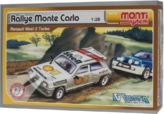 Set de construcție Monti System MS 23 Raliul Monte Carlo în cutie 22x15x7cm