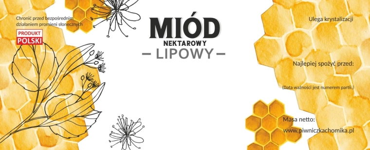 Set etichete pentru miere de tei florală 154 × 60 mm, 100 buc.