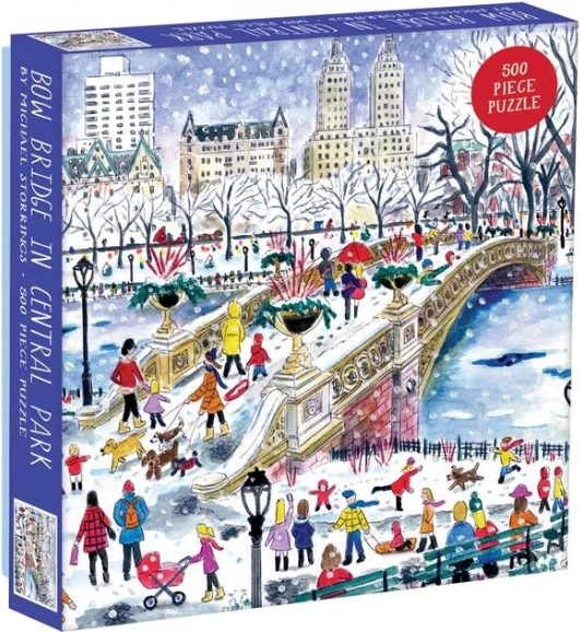 Puzzle pătrate Podul Bow în Central Park 500 piese