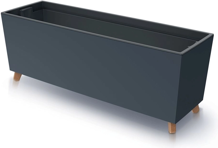 Jardinièră cu inserție pe picioare, antracit, 77 cm