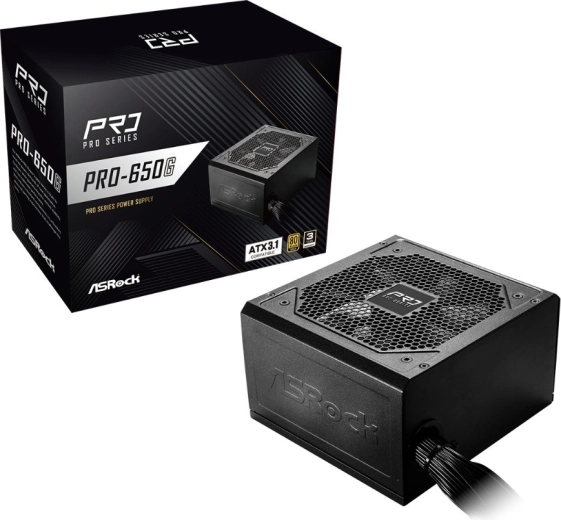 Sursă ASRock Pro Series 650 W 80 Plus Gold (nemodulară)