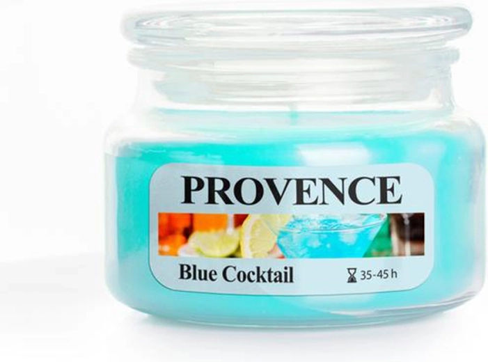 Lumânare parfumată în pahar PROVENCE Blue Cocktail 45 de ore