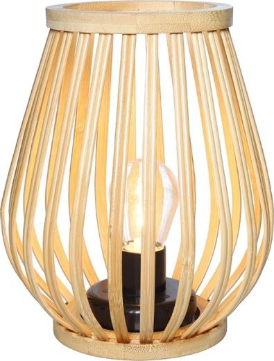 Felinar LED din bambus Solight, lumină albă caldă, 20 cm - 1 bucată